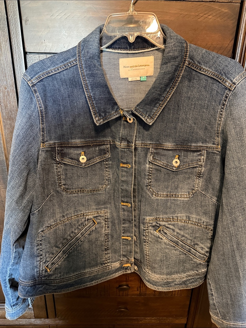 Anthropologie Classic Blue Denim Jacket
